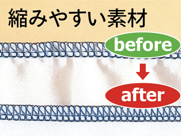 縮みやすい素材