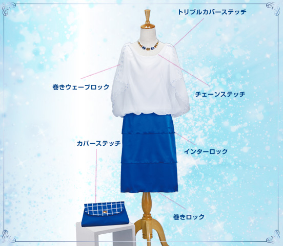 多彩な縫い目