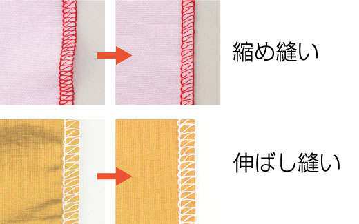 伸縮素材の仕上がり